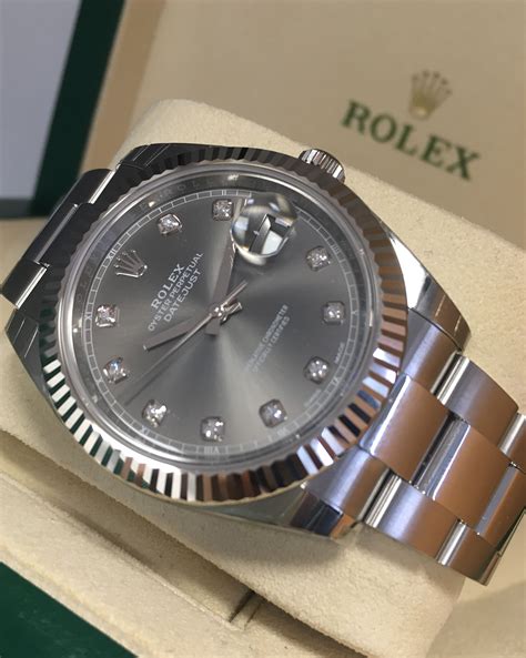 rolex datejust 41 diamond dial|rolex datejust 41 price uk.